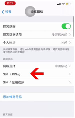 五通桥苹果14维修网分享如何给iPhone14的SIM卡设置密码 